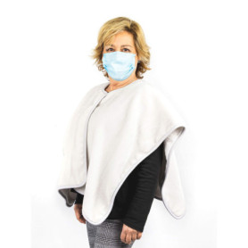 Poncho Chaud Anti-Toronavirus en Cuir pour Adulte - Gris