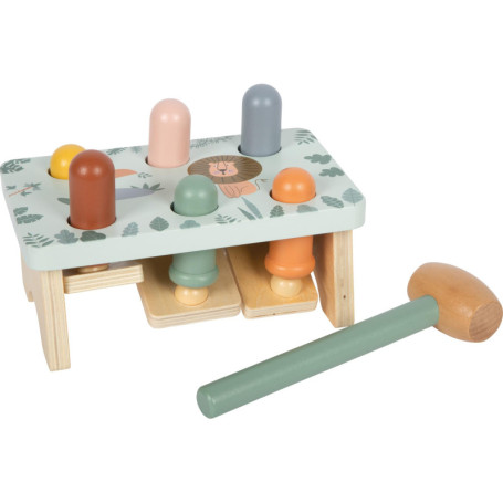 Banc à Marteler en Bois Safari - Jouet Éducatif pour Enfants
