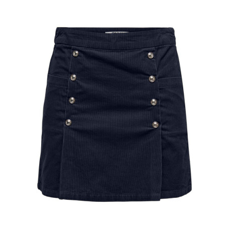 Jupe Plissée en Velours Côtelé ONLNESSA HW - Bleu Nuit