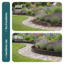 Bordure de Jardin en Métal VOUNOT - Lot de 25 pièces Flexible et Résistante