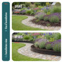 Bordure de Jardin en Métal VOUNOT - Lot de 20 Pièces Flexible et Résistante