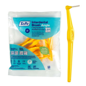 Brossette Interdentaire TePe Angle Jaune 0.7mm - Nettoyage Efficace 20pcs