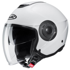 Casque Moto Jet HJC i40N Blanc Perle - Confort et Sécurité