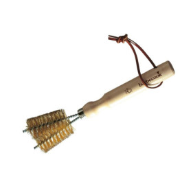 Brosse à Barbecue Double Barbecook en Acier Inox et Bois de Bouleau - 23 cm