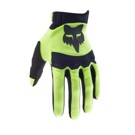 Gants de Motocross Fox Racing Dirtpaw - Protection Articulations et Écran Tactile - Jaune Fluo