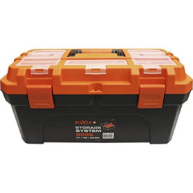 Boîte à Outils Boxer® 20" avec Organiseur et Plateau Amovible - Noir/Orange