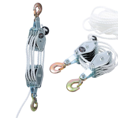 Poulie de Levage KATSU Tools 4400lbs avec Corde Nylon 20m