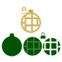Matrices de Découpe Boules de Noël - 12 Pcs pour Scrapbooking