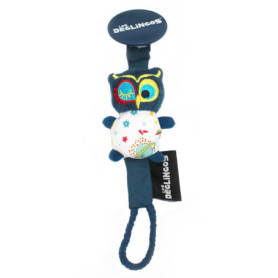 Attache Sucette Peluche Astros le Hibou - Bleu - LES DÉGLINGOS