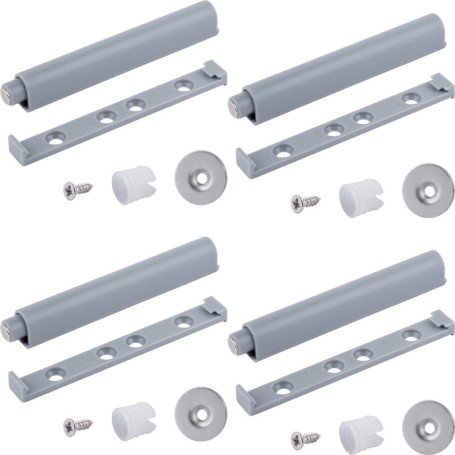 Lot de 4 Loquets de Porte Magnétiques Push to Open - Système Pratique pour Placards et Tiroirs