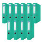 Lot de 10 Classeurs A4 Turquoise à Anneaux en D - OFFICER PRODUCTS