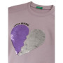 Sweat Aubergine Fille United Colors of Benetton avec Paillettes