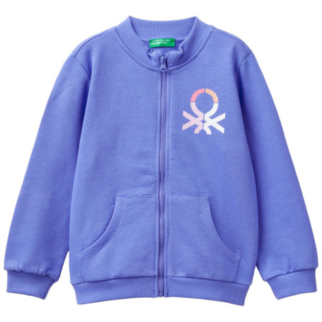 Pull Cardigan en Coton Bleu United Colors of Benetton