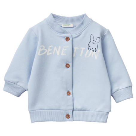 Cardigan Bébé Bleu en Coton - United Colors of Benetton