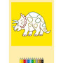Dino Art: Peinture par Numéros pour Enfants à Partir de 3 Ans