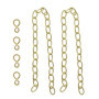 Lot de 2 chaînes de lavabo en laiton avec crochet S - 30 cm