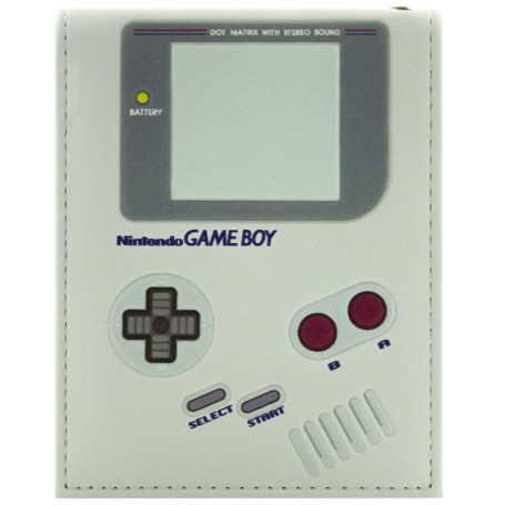 Portefeuille Bi-Fold Game Boy Original en Gris - Idéal pour Cartes et ID