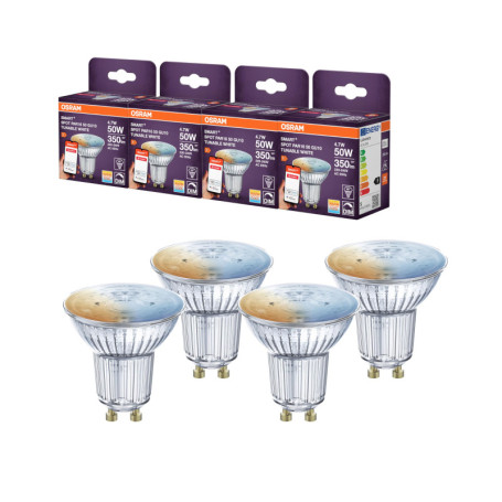 Spot LED OSRAM SMART PAR16 GU10 4,7 W avec contrôle par application