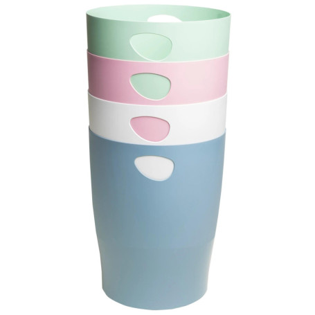 Corbeilles à Papier ECOBIN Autentik - Lot de 8 - 15 Litres - Design Éco-Responsable