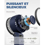Diveblues Mini Ventilateur Portable Turbo,100 Vitesses à Flux d’Air Puissant 7,4 m/s, Petit Ventilateur de Poche Pliable 4-en-1 