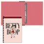 Classeur 4 Anneaux Betty Boop - Rose, Capacité 250 Feuilles