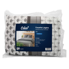 Couette Légère Imprimée Art Déco Anthracite 140x200 cm - Colas Normand