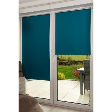 Store Enrouleur Occultant Khome Bleu Pétrole 70x200 cm
