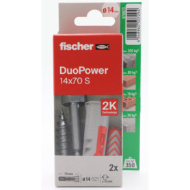 Chevilles murales DuoPower fischer 14 x 70 - Fixation polyvalente pour tous matériaux