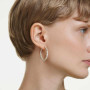 Boucles d'oreilles créoles Swarovski Matrix en cristal blanc