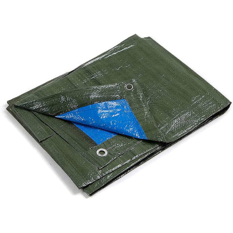 Bâche Bicolore Kippen 4x5 m - Imperméable et Résistante aux UV