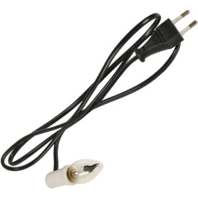 Prise Douille Rossi Rosa avec Ampoule Effet Flamme - Noir