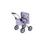 Poussette Mini Lili pour Poupée - Motif Étoiles Gris/Rose