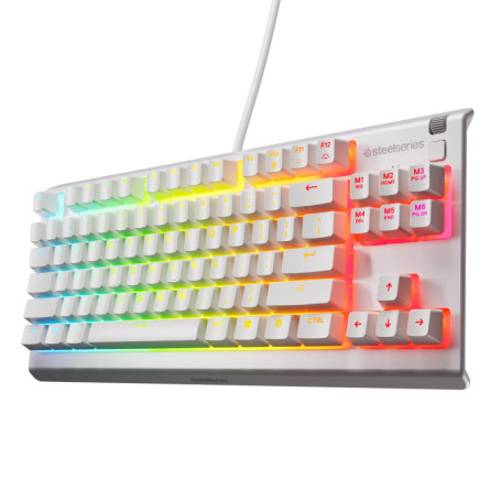 Clavier Gaming SteelSeries Apex 3 TKL Blanc - Compact et Résistant avec RGB