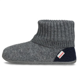 Chaussons en Laine Giesswein Kramsach Kids Gris pour Enfants