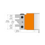 Porte-outil CMT Orange pour profil et contre-profil 120x40x30