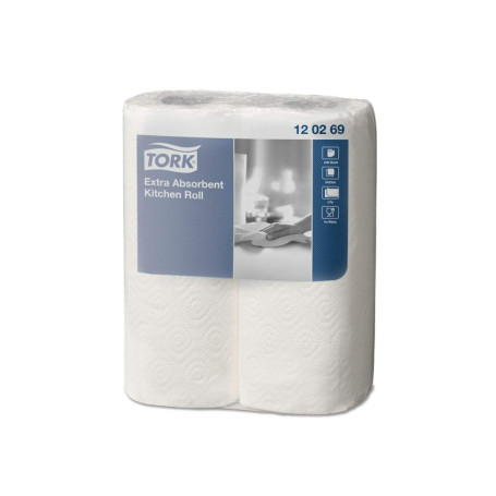 Essuie-tout Tork Premium Kitchen Plus - Paquet de 2 Rouleaux Blancs 2 Plis