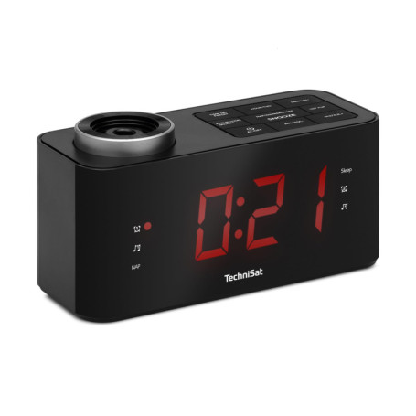 TechniSat DIGICLOCK 3 - Radio-réveil FM avec Projection et Alarme