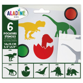 Set de 6 Pochoirs Dinosaures pour Enfants - Décoration Créative
