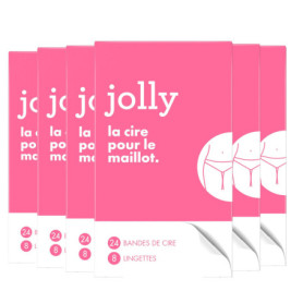 Jolly Bandes de Cire Maillot Femme - Épilation Douce et Lingettes Finition