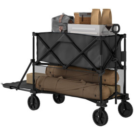 Chariot de Transport Pliable Outsunny 350L - Idéal pour Camping et Jardinage