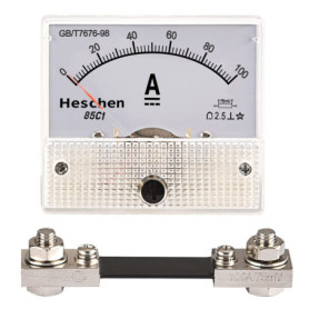 Ampèremètre DC 0-100A Heschen 85C1-100A pour Équipement de Mesure