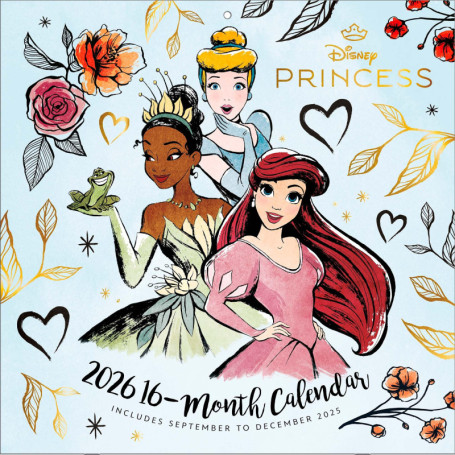 Calendrier Carré Disney Princess 2026