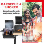 Fumoir Barbecue Grande Taille BBQ Collection - 2 en 1 avec Cheminée Réglable