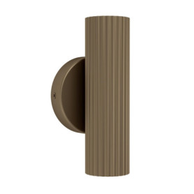 Applique Murale Contemporaine Portillo en Métal Bronze avec Éclairage Indirect