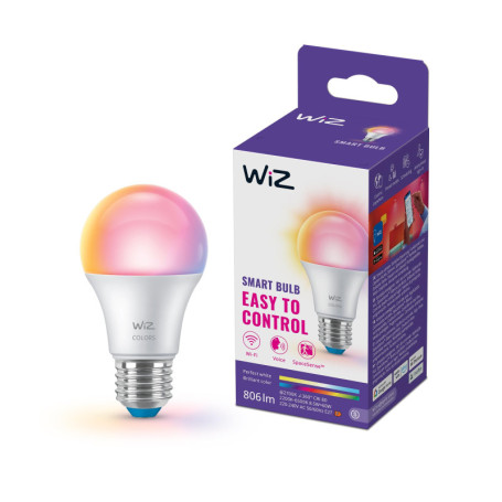 Ampoule LED Connectée WiZ A60 Multicolore E27 - Équivalent 60W