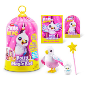 Polly l'Oiseau Magique de Pets Alive - Robot Interactif Rose