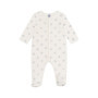 Dors Bien Enfant Petit Bateau en Côtelé avec Imprimé Cœur Pailleté - Milk/Argent, 3 Mois