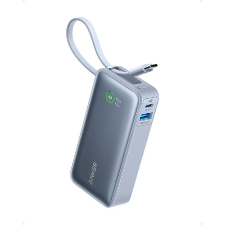 Batterie Externe Anker Nano 10000 mAh avec Câble USB-C Intégré - Charge Rapide 30W