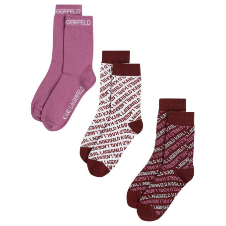 Lot de 3 Chaussettes Monogrammées Karl Lagerfeld pour Femmes