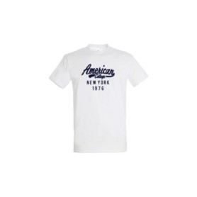 T-Shirt Blanc AMERICAN COLLEGE pour Enfants - Modèle AC207, Taille 14 Ans